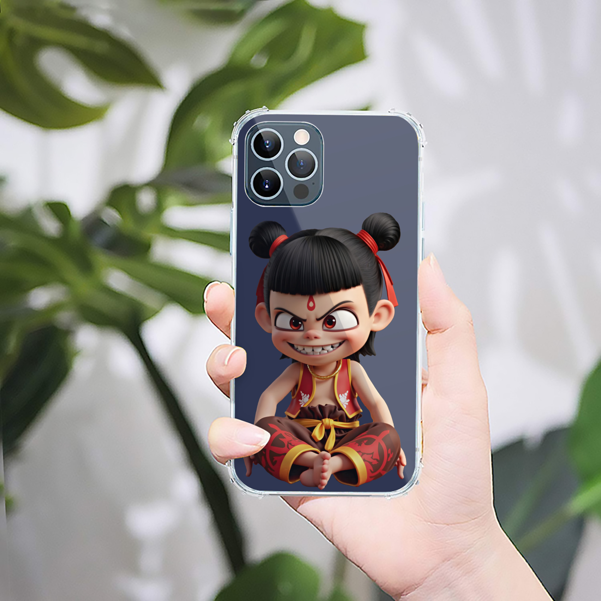 （画像用） Ne Zha 2 ナタ 魔童の大暴れ 【iPhone 12シリーズ対応】透明スマホケース（クリアソフトケース）